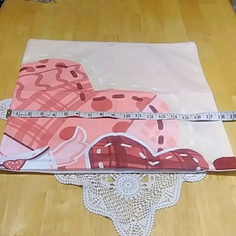 Hearts pillow cover